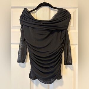 Abercrombie & Fitch Black Off-the-shoulder Blouse
